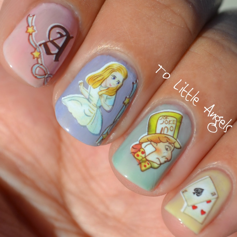 Alice in Wonderland Mad Hatter Nail Art Decal RD27